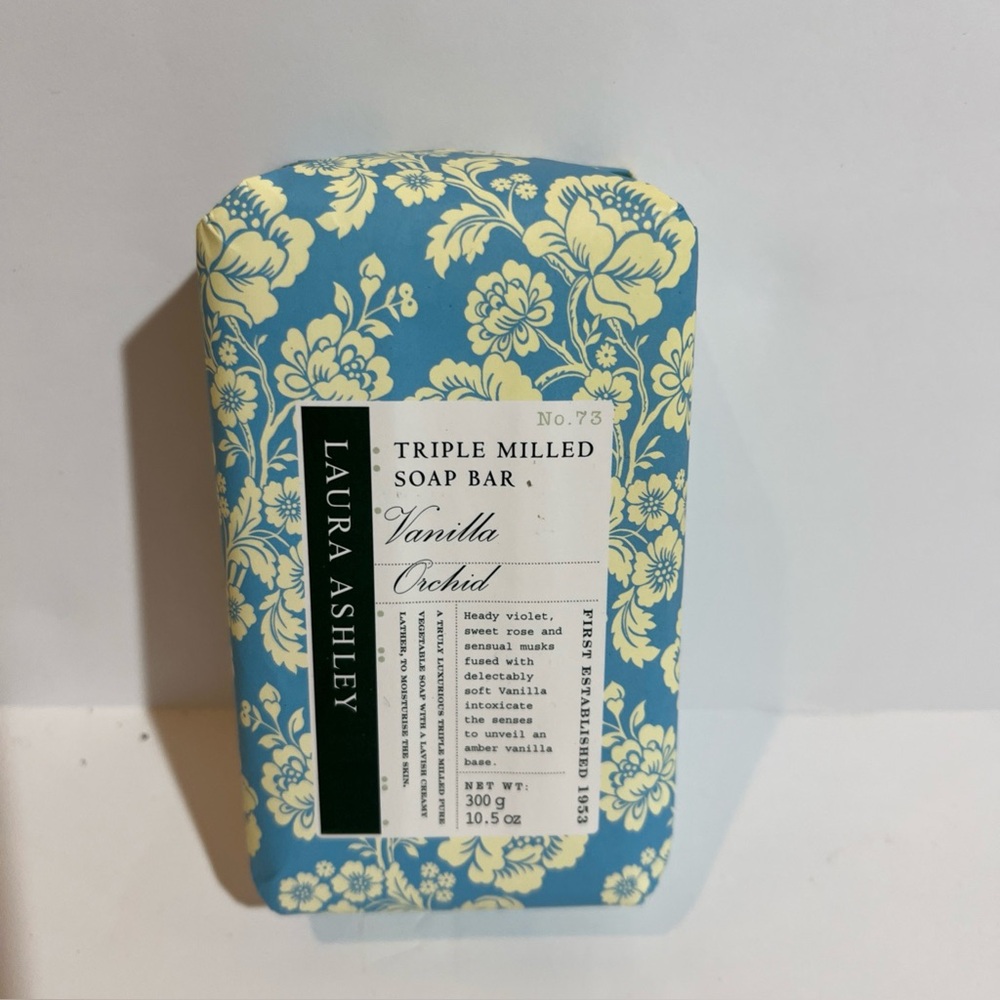 Laura Ashley Triple Milled Soap Bar VANILLA ORCHID 10.5oz